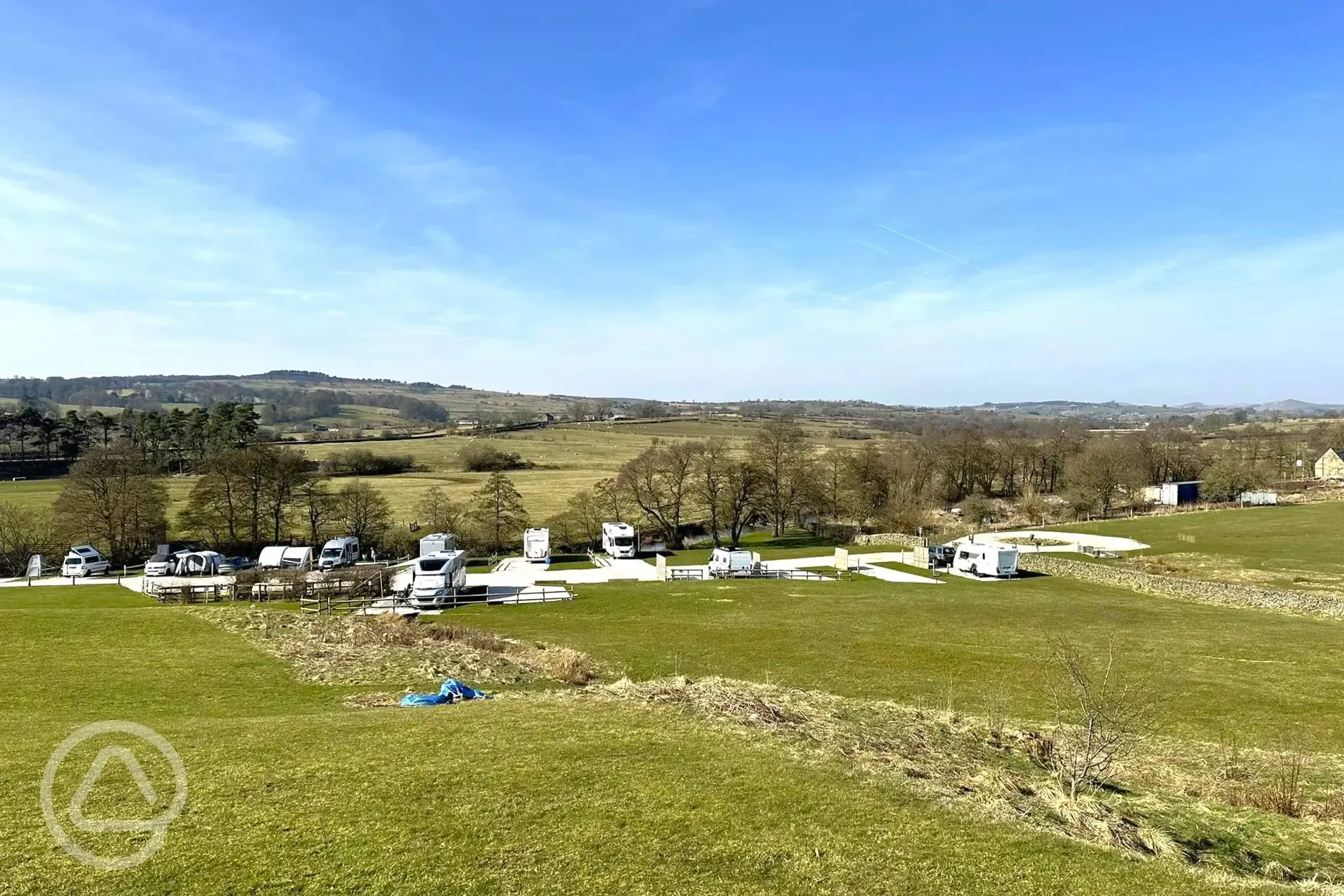 View of the hardstanding pitches at Bank House Farm