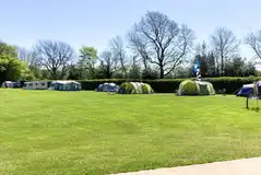 Grass 11m x 8m pitches with optional 16 amp hook ups