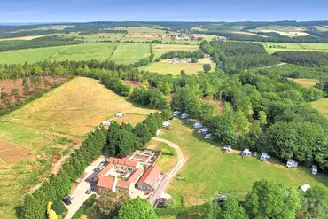 Aerial of Bank Top Camping in the North York Moors