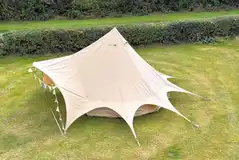 Aerial of the 4m unfurnished bell tent