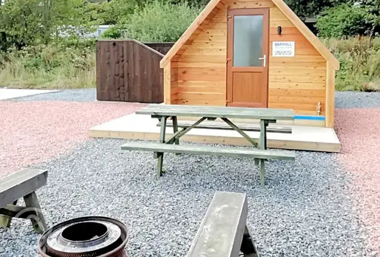 Stargazer and Astrologer pods with hot tubs
