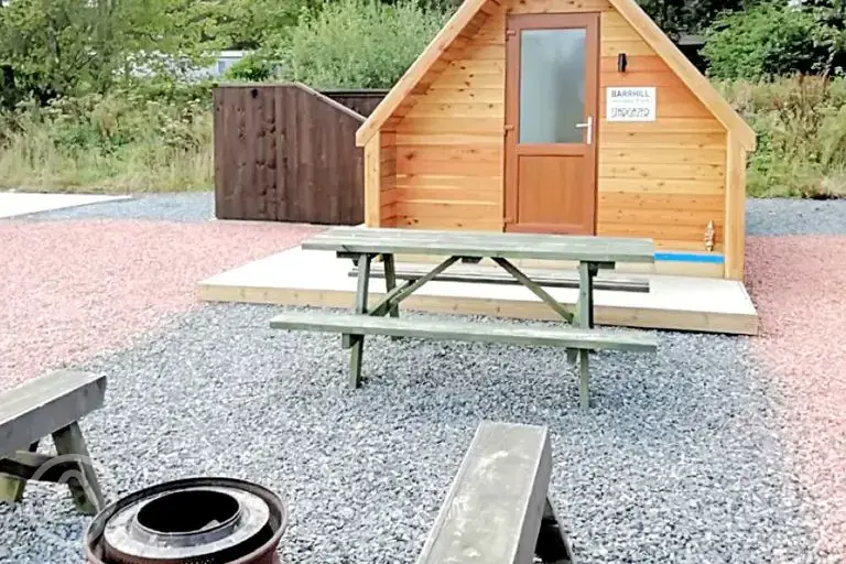 Stargazer and Astrologer pods with hot tubs