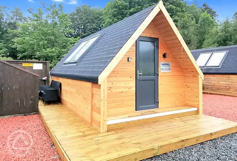 Stargazer and Astrologer pods with hot tubs