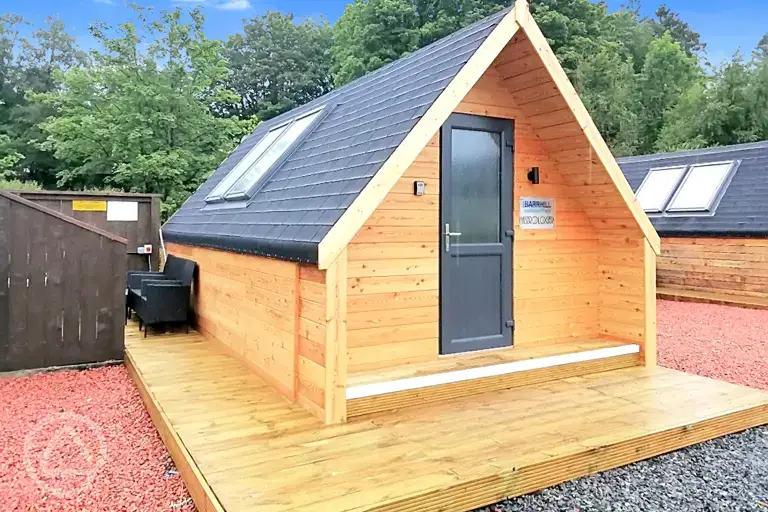 Stargazer and Astrologer pods with hot tubs