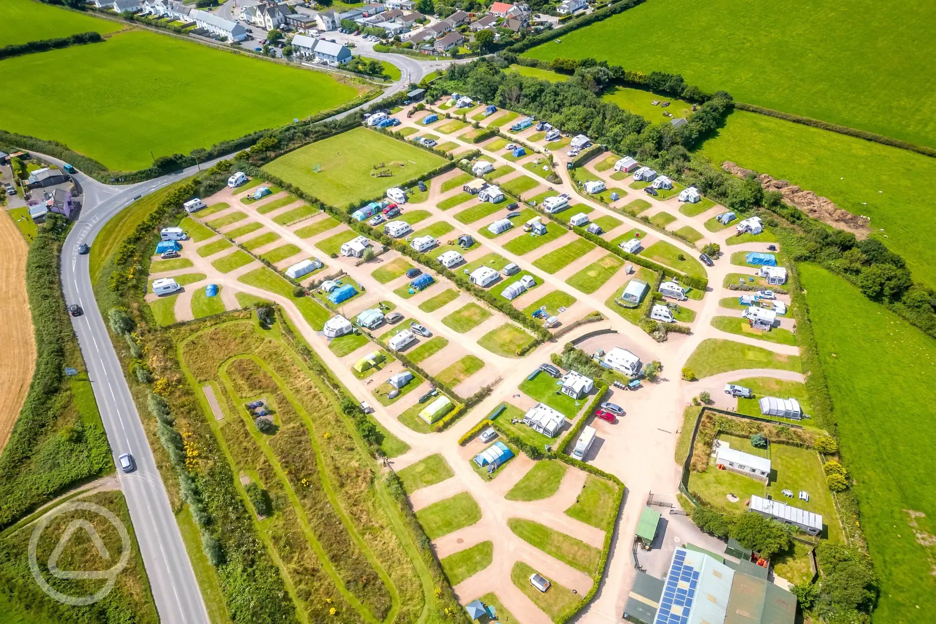 Bird's eye view of the campsite