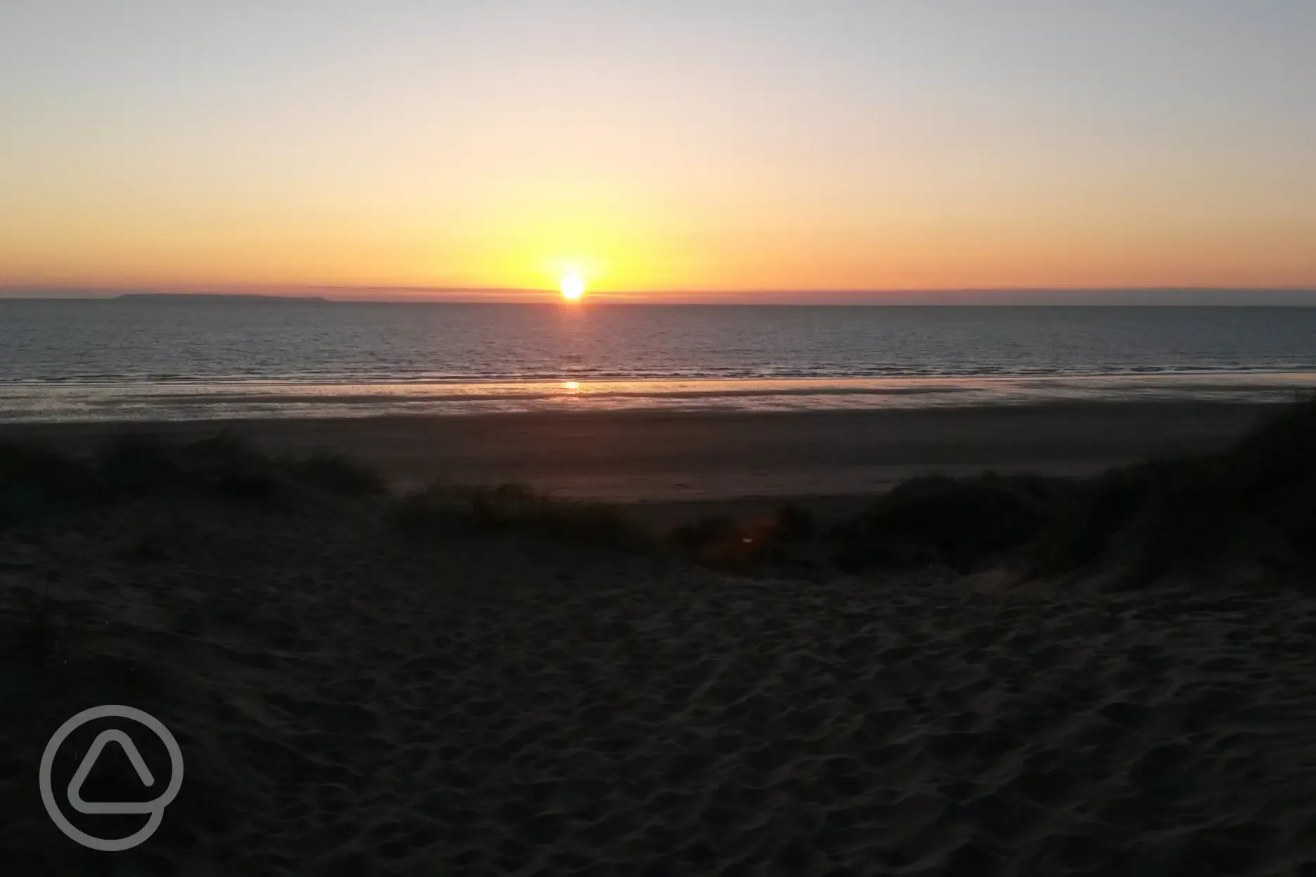 Sunset at Woolacombe beach