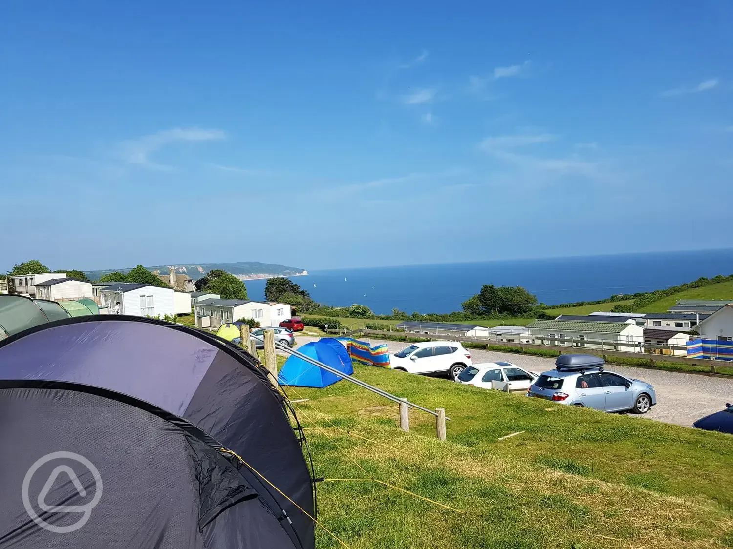 Tent camping at Beer Head Caravan Park