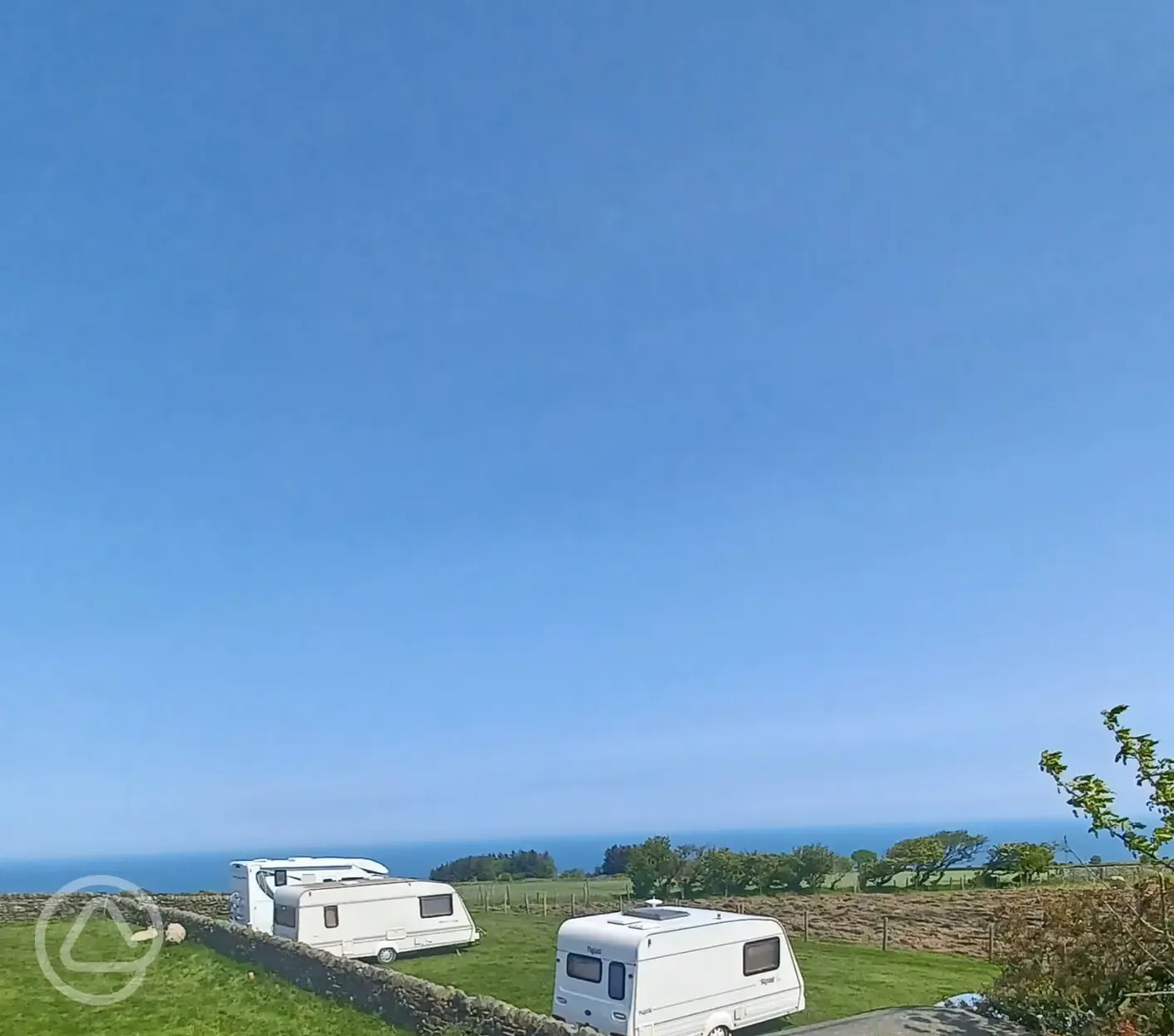 Grass pitches and sea views