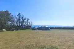 Grass tent pitches with views of the North Yorkshire coast Grass tent pitches with views of the North Yorkshire coast