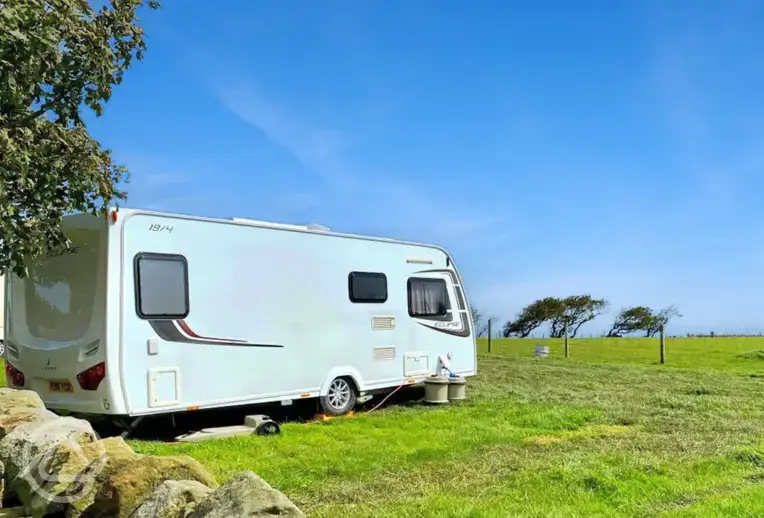 Electric grass pitches and sea views