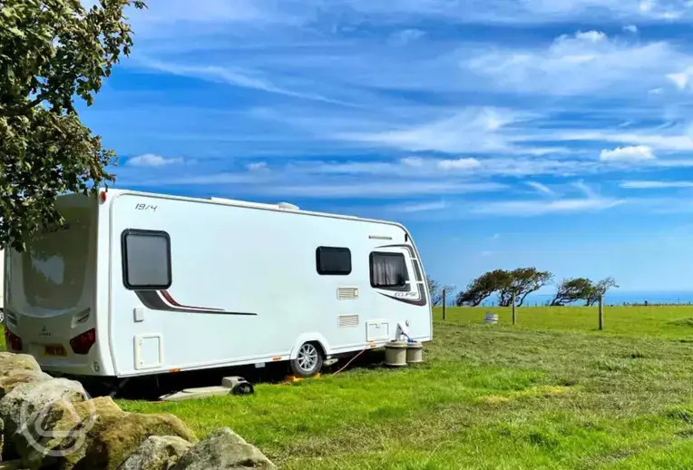 Electric grass pitches and sea views