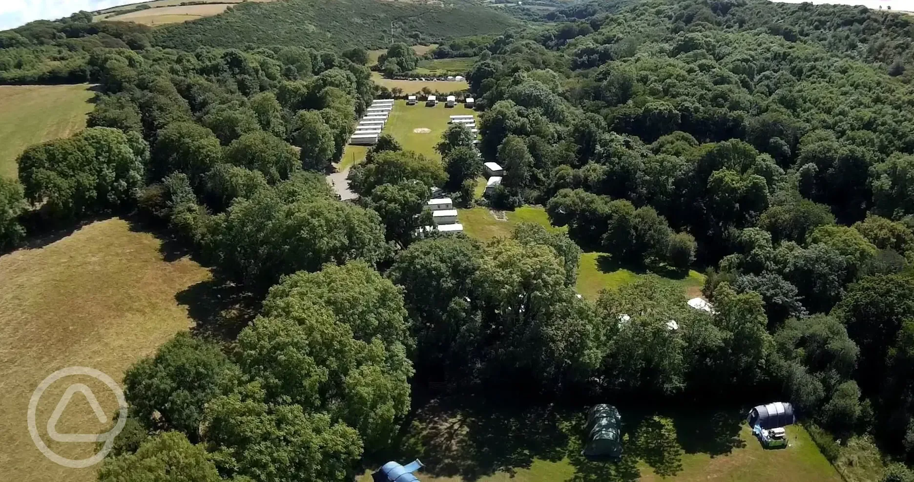 Aerial view Brandy Brook Caravan and Camping Site