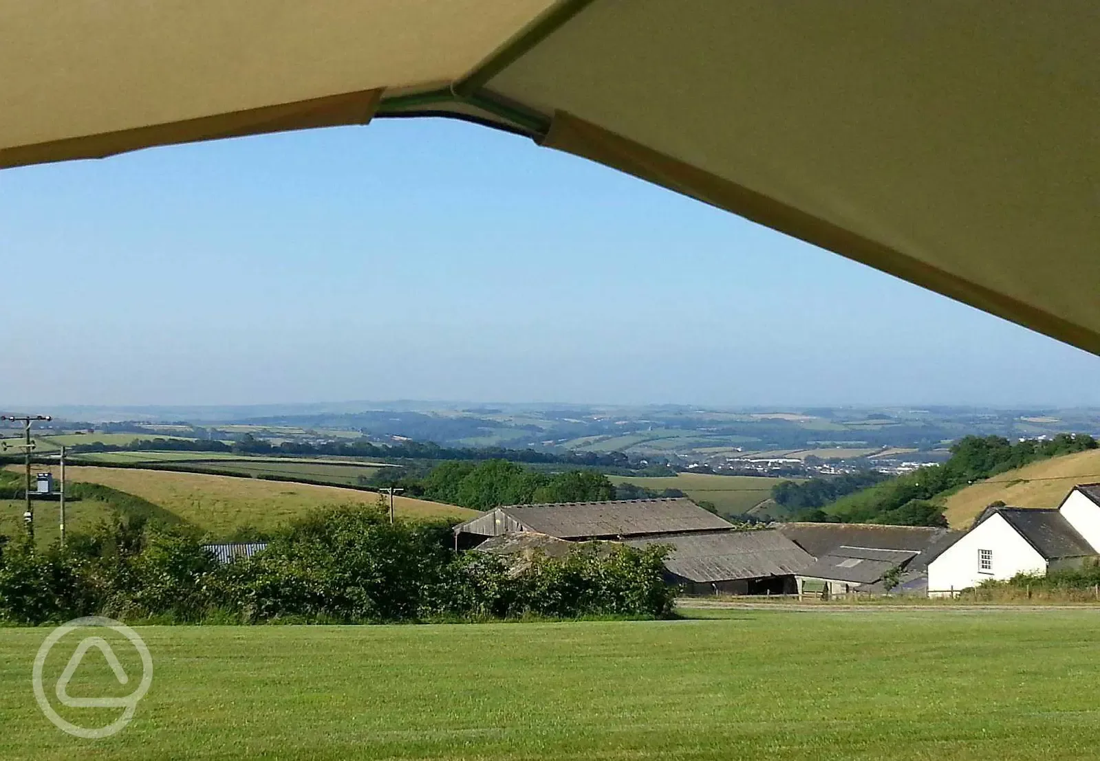 View from tent pitches Brightlycott Barton