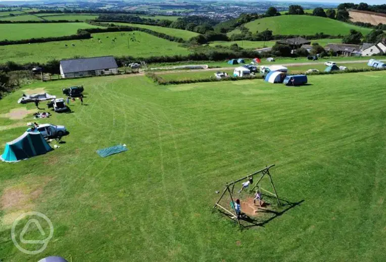 Aerial of the campsite