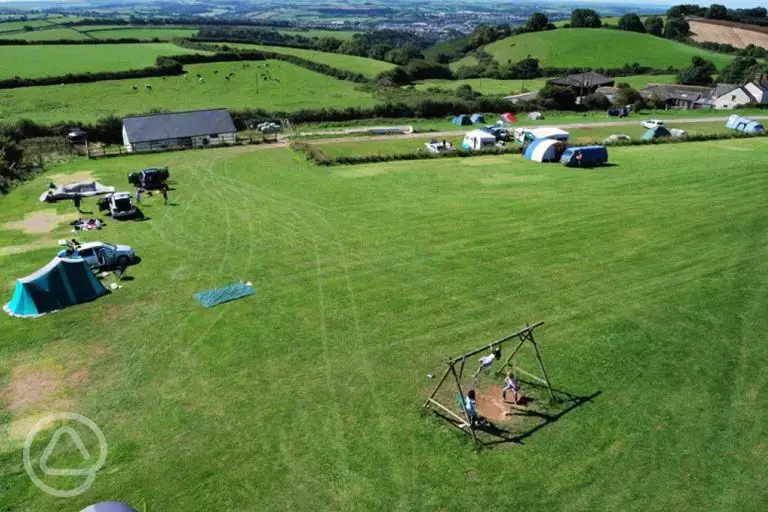 Aerial of the campsite