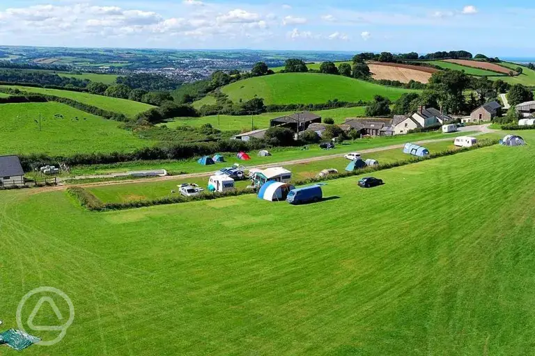 Aerial of the campsite