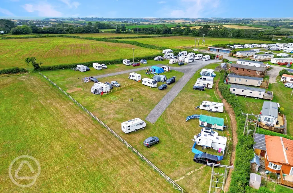 Aerial of the campsite