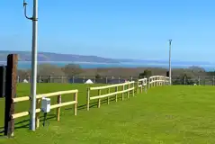 Grass pitches with sea views