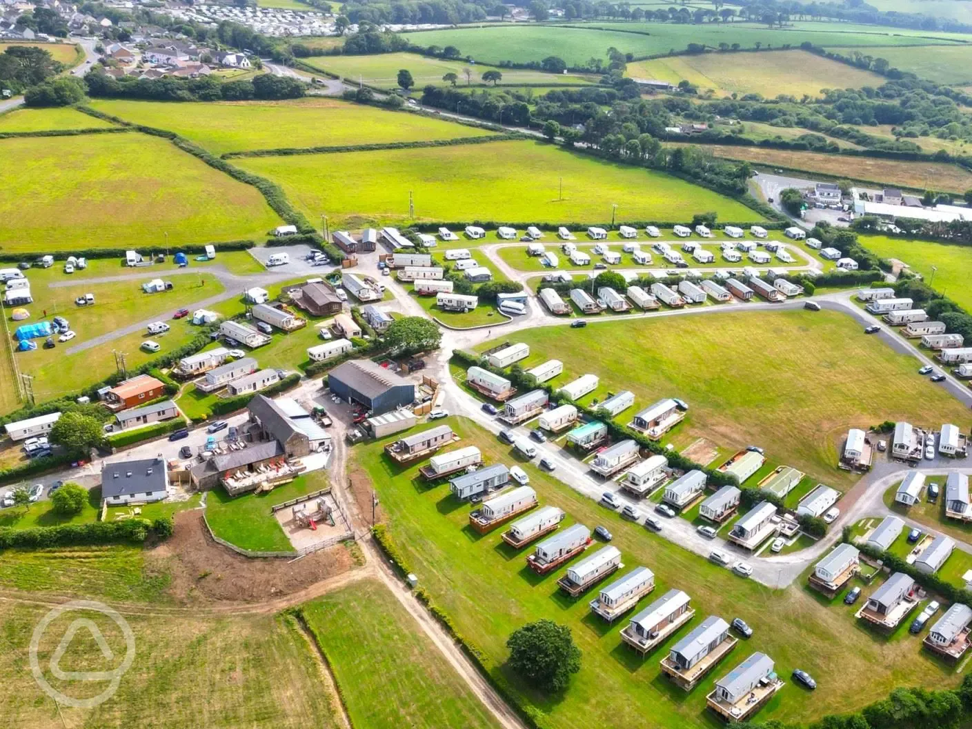 Aerial of the campsite