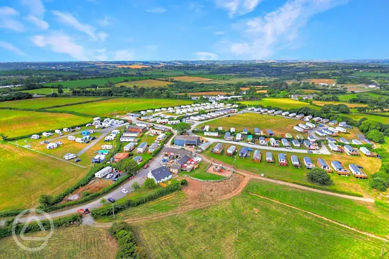 Aerial of the campsite