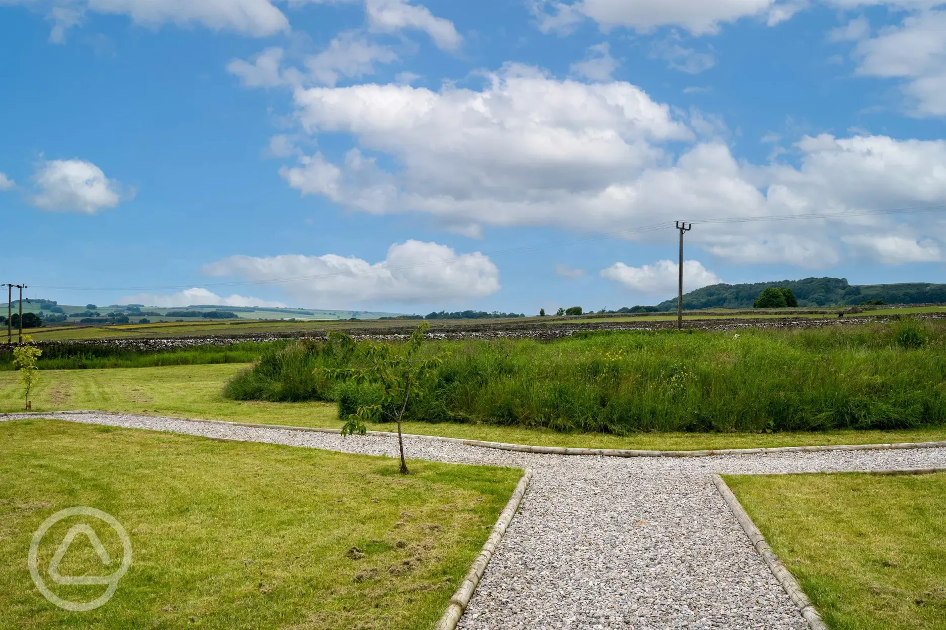 View from the glamping cabins