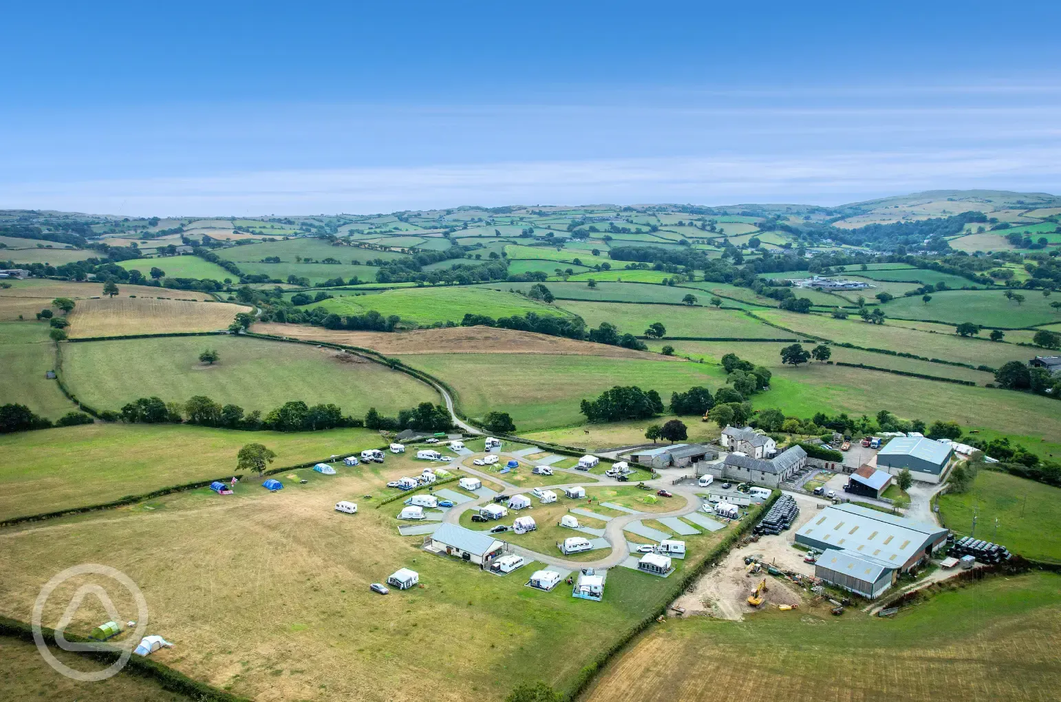 Aerial of the campsite