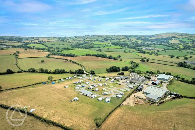 Aerial of campsite