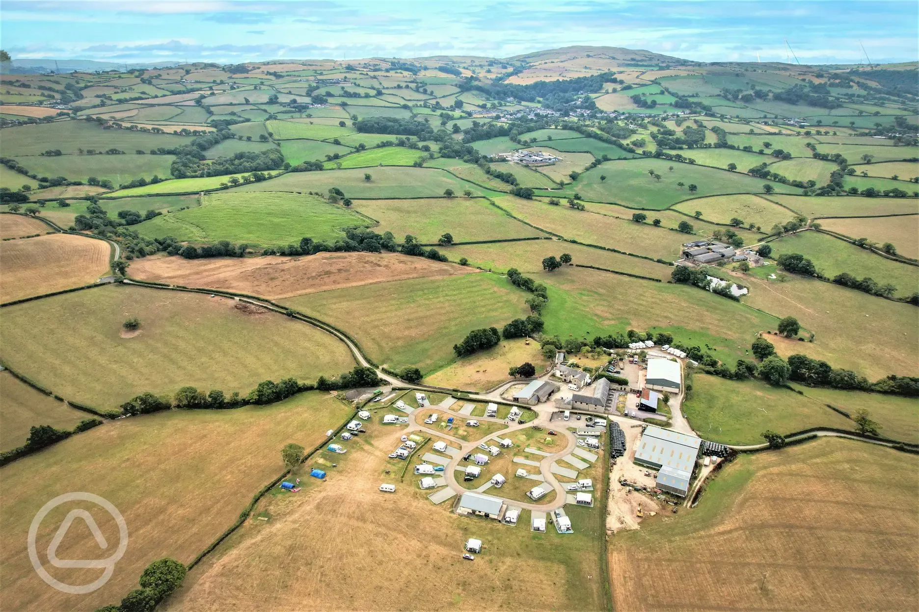 Aerial of campsite