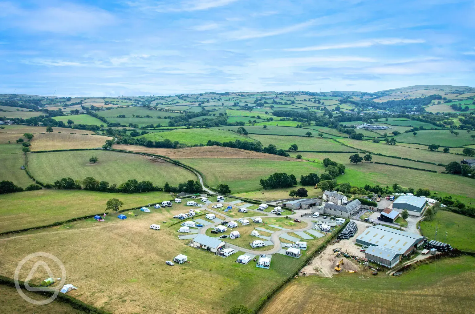 Aerial of the campsite