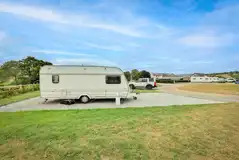 Caravan on a gold fully serviced hardstanding pitch
