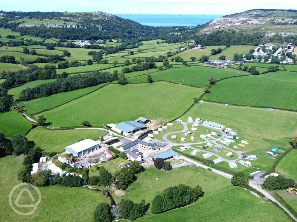 Aerial of campsite