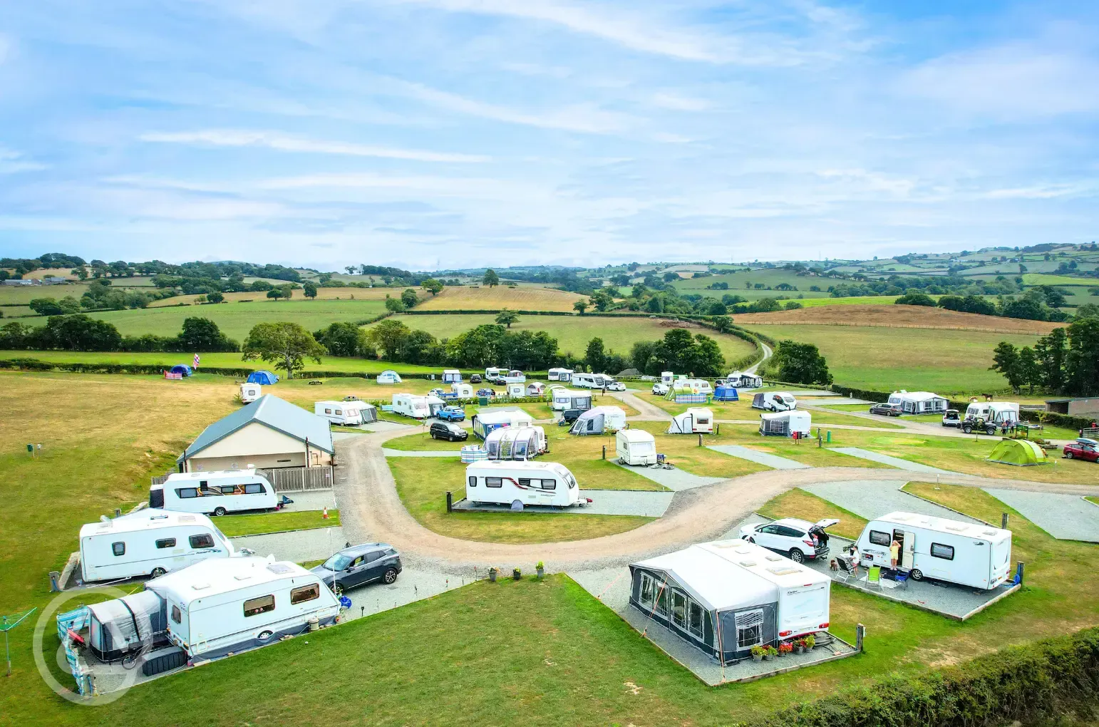 Aerial of the hardstanding pitches