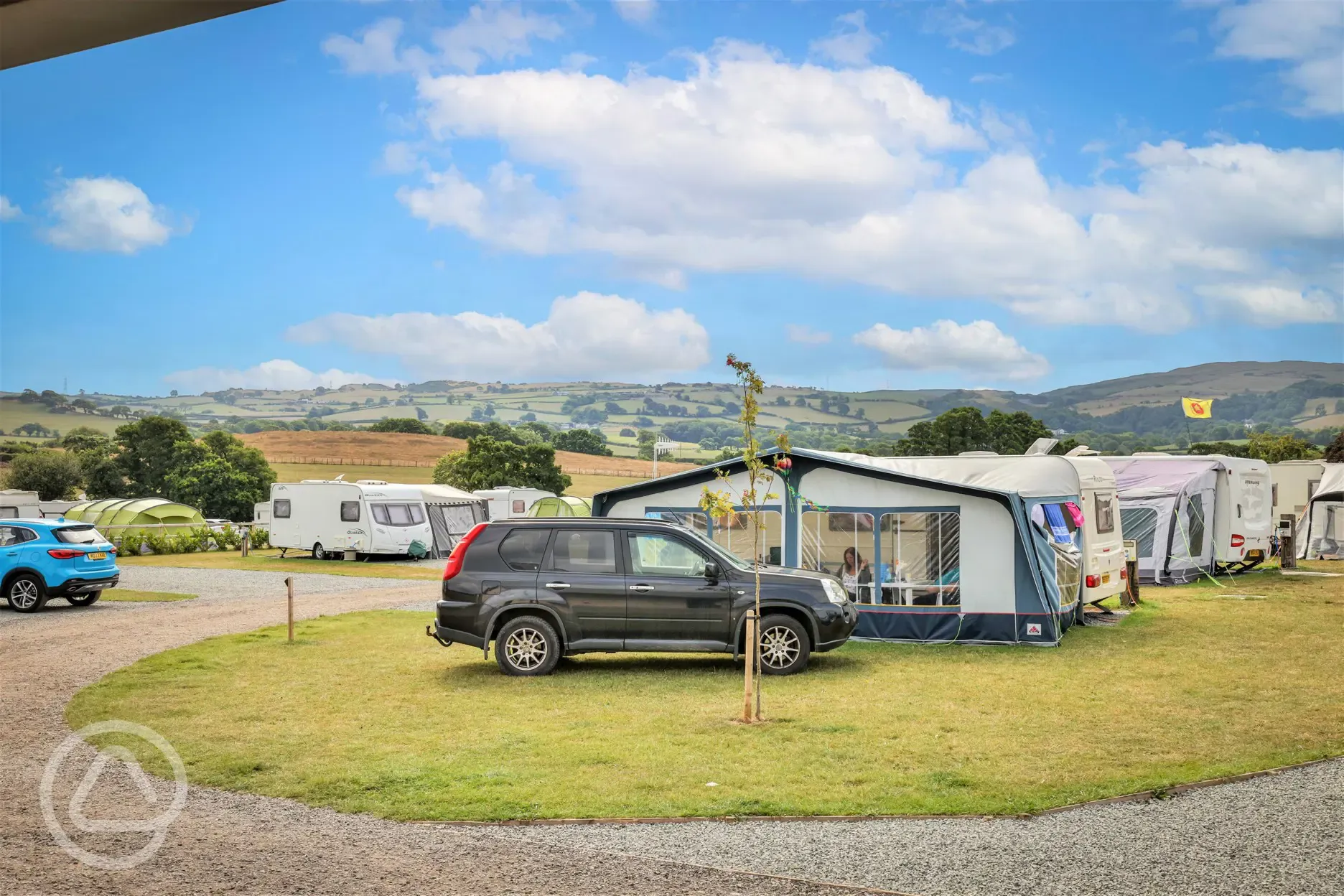 Gold fully serviced hardstanding pitches
