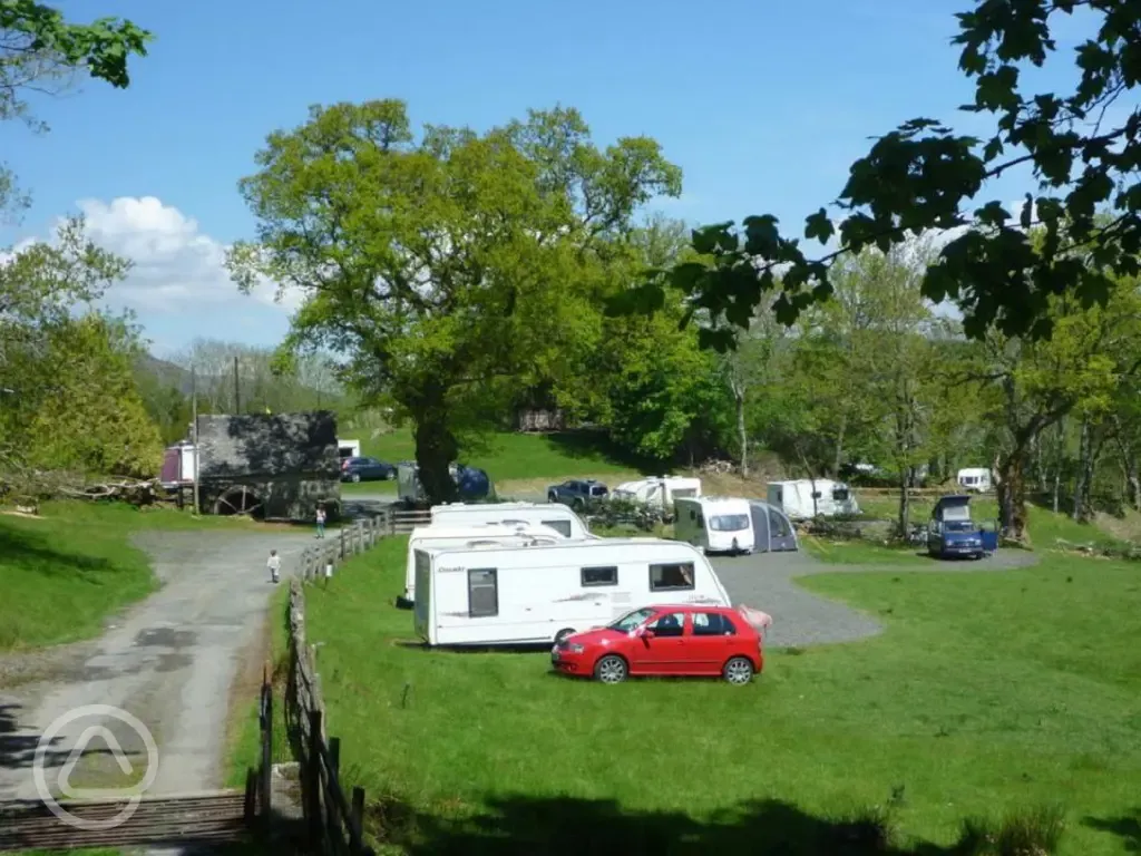 Caravan pitches at Bryn Y Gwin Farm Caravan and Campsite
