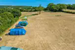 Aerial of non electric grass tent pitches