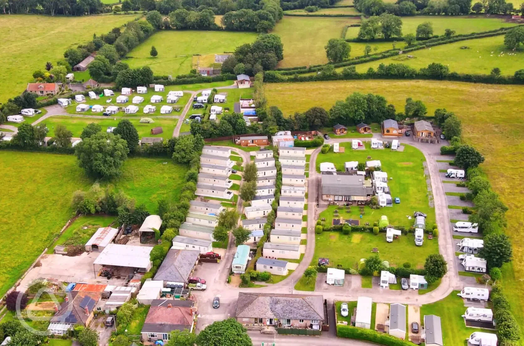 Aerial of Bucklegrove Holiday Park