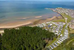 Aerial of Burghead Holiday Park and Burghead Beach Aerial of Burghead Holiday Park and Burghead Beach