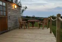 Shepherd's hut decking