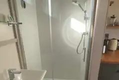 Shepherd's hut shower