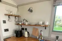 Shepherd's hut kitchenette