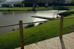 Shepherd's hut decking