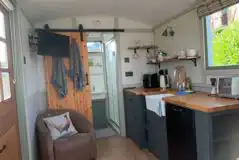 Shepherd's hut kitchen