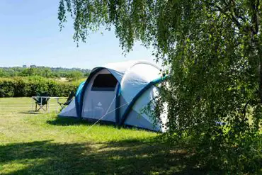 Tent in camping field 