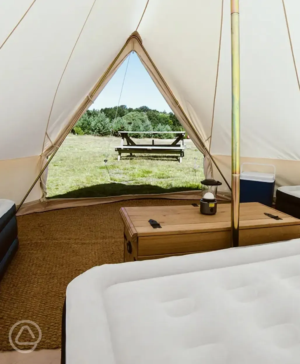 Bell tent interior