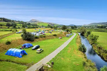 Aerial of Bwch yn Uchaf by the Afon Twrch