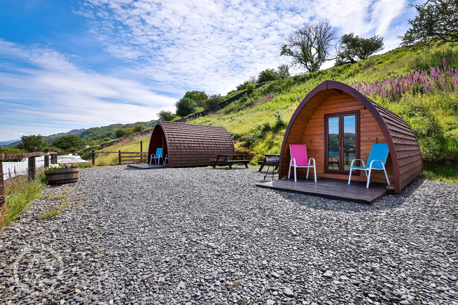Pods with estuary views Pods with estuary views