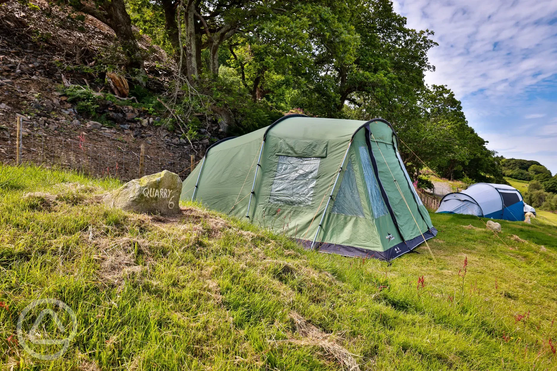 Medium quarry six grass pitch for a person of five Medium quarry six grass pitch for a person of five