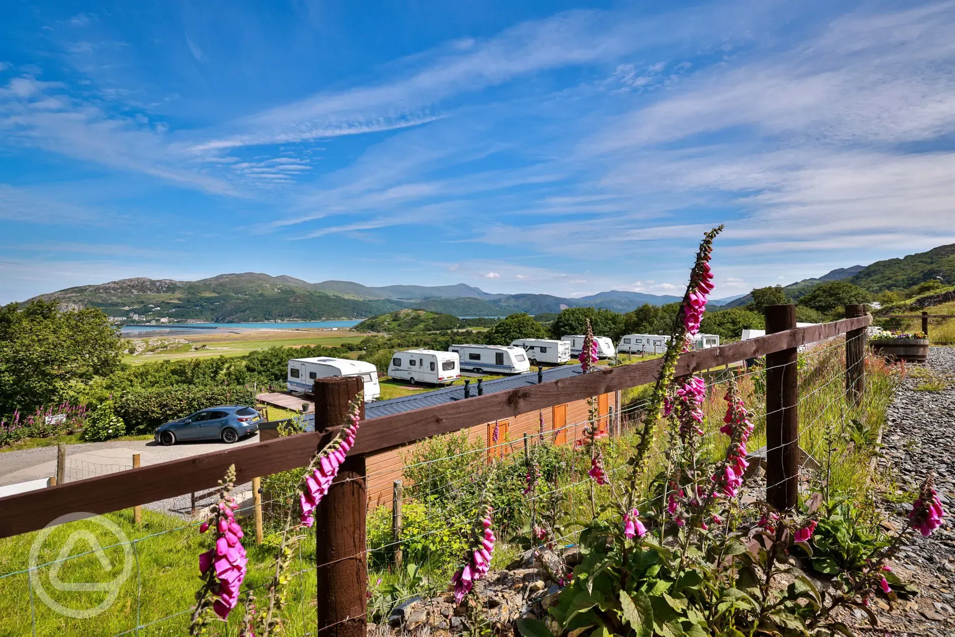 Hardstanding pitches at Bwlchgwyn Farm with optional electric Hardstanding pitches at Bwlchgwyn Farm with optional electric