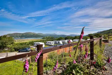 Hardstanding pitches at Bwlchgwyn Farm with optional electric