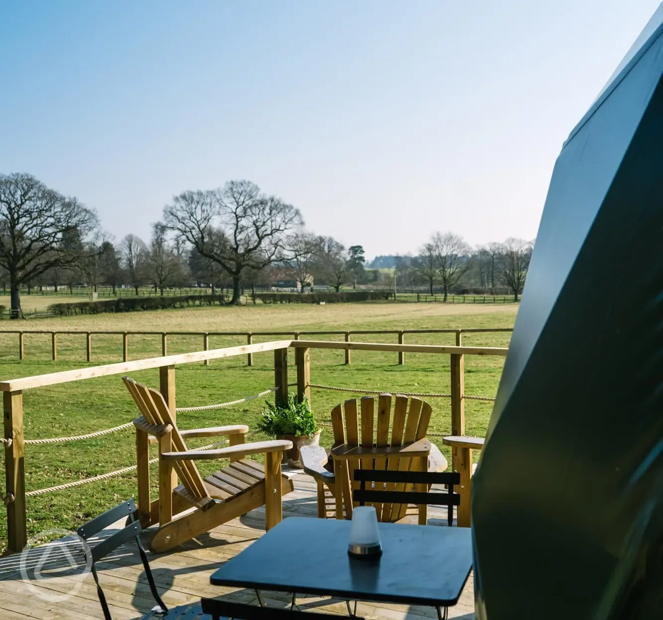 Geodome outdoor area